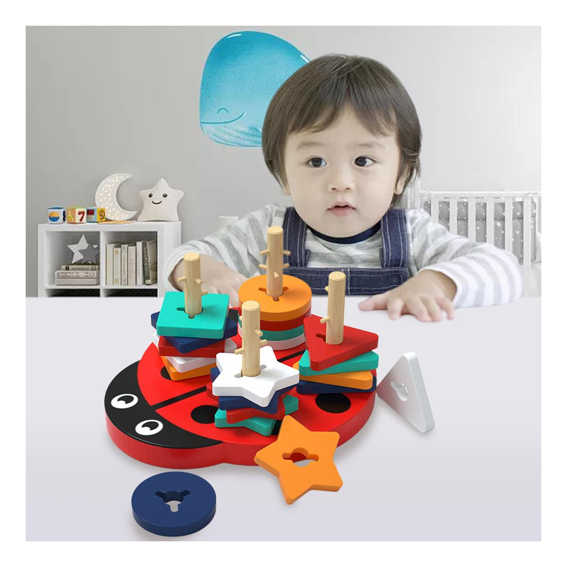 Formas Geométricas Brinquedos Montessori Matching Cognition - Imagem 3