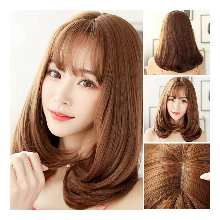 Extensão De Cabelo Feminina De Estilo Coreano Com Peruca De - Imagem 2