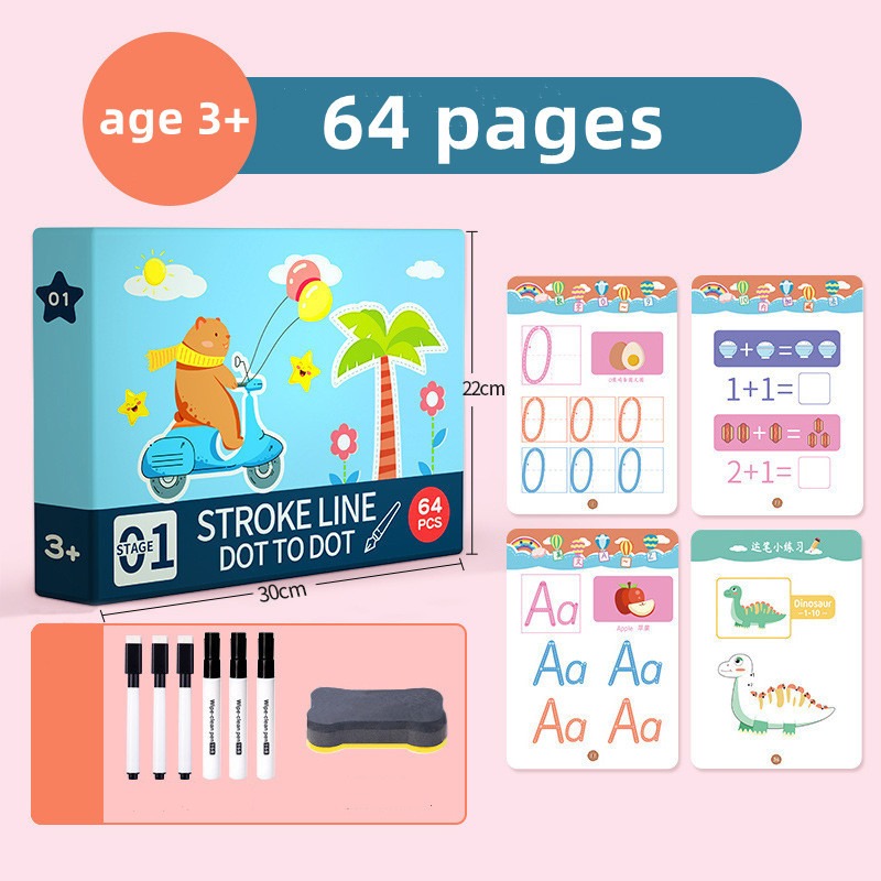 Brinquedo De Livro Mágico De Desenho Montessori De 64 Página - Imagem 2