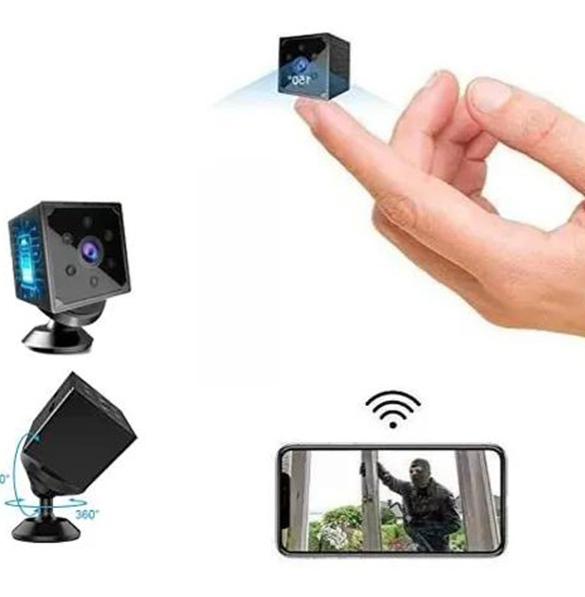 Mini Câmera Espiã Segurança Wifi Sensor Movimento Noturna