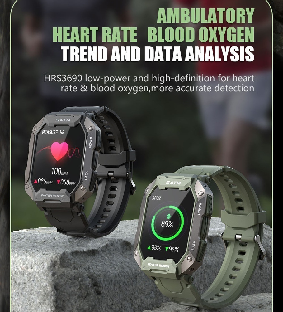 Smartwatch Masculino Lok Para Esportes Ao Ar Livre - Imagem 2