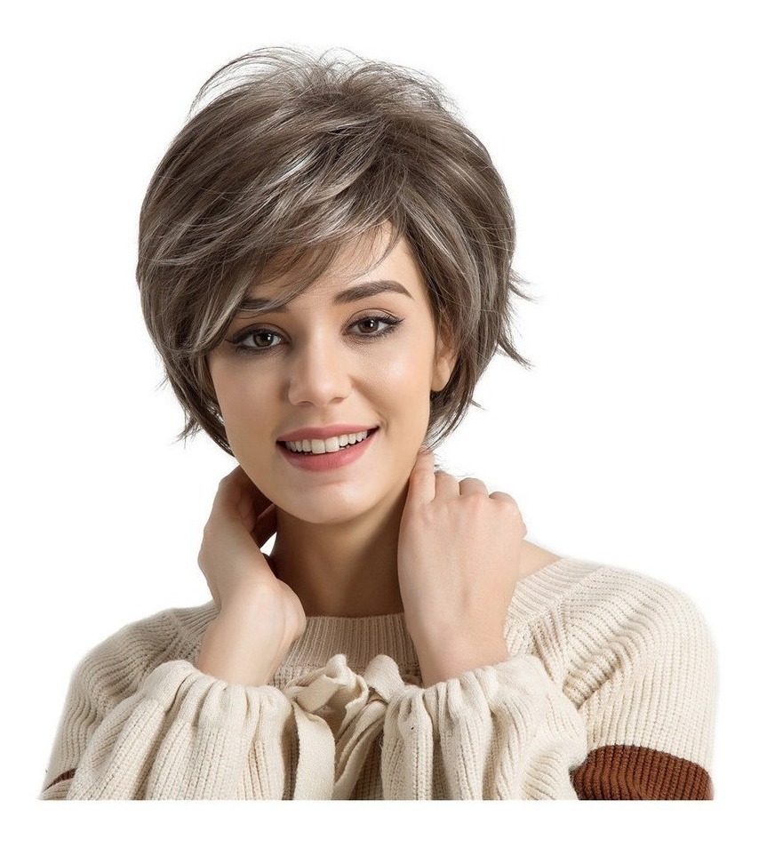 Peruca Curto Corte De Cabelo Perucas Curto Cabelo Humano Per - Imagem 2