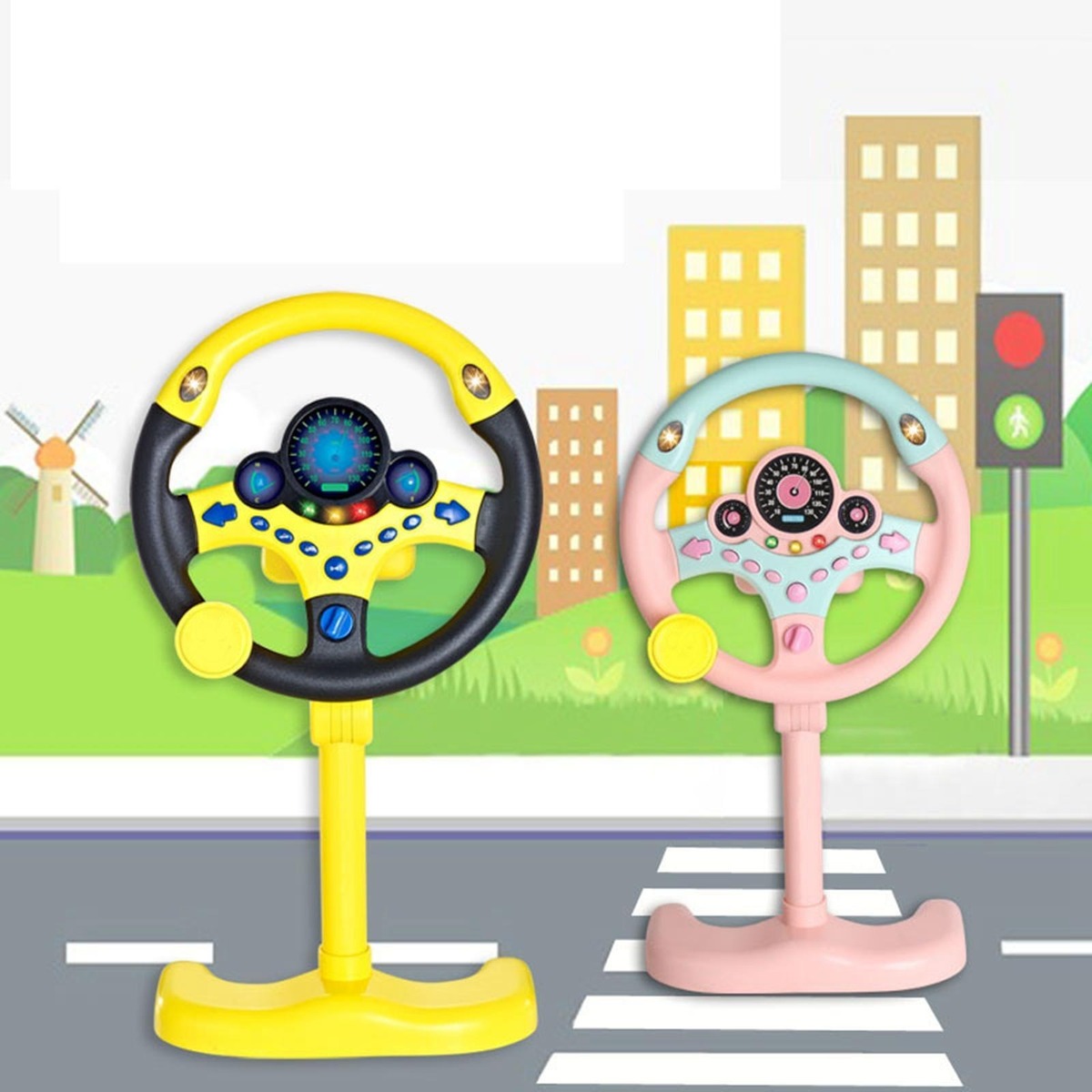 Volante Simulado Para Controle De Direção Infantil Com - Imagem 18