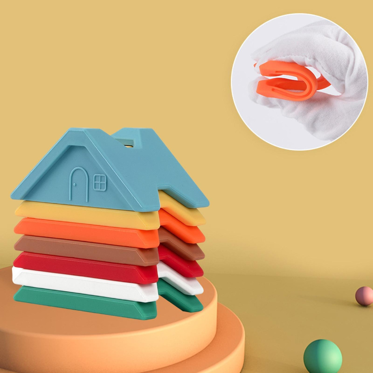 De Empilhamento De Silicone Criativos Pré-escolares Blocos - Imagem 35