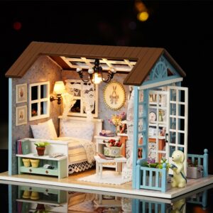 Casa De Madeira 3d Realista Mini Estojo Diy Casa De Bonecas