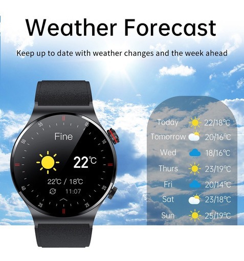 Smartwatch Lige Bluetooth Nfc Men Sport À Prova D'água - Imagem 8