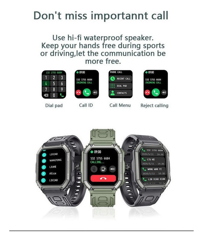Smartwatch Masculino Para Esportes Militares Táticos - Imagem 6