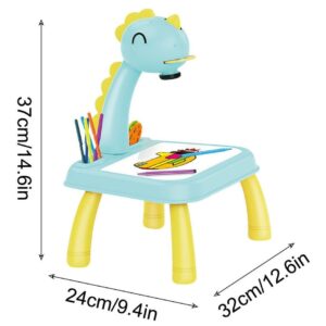 Mesa De Desenho Infantil Projetor Criativo Led Dinosaur
