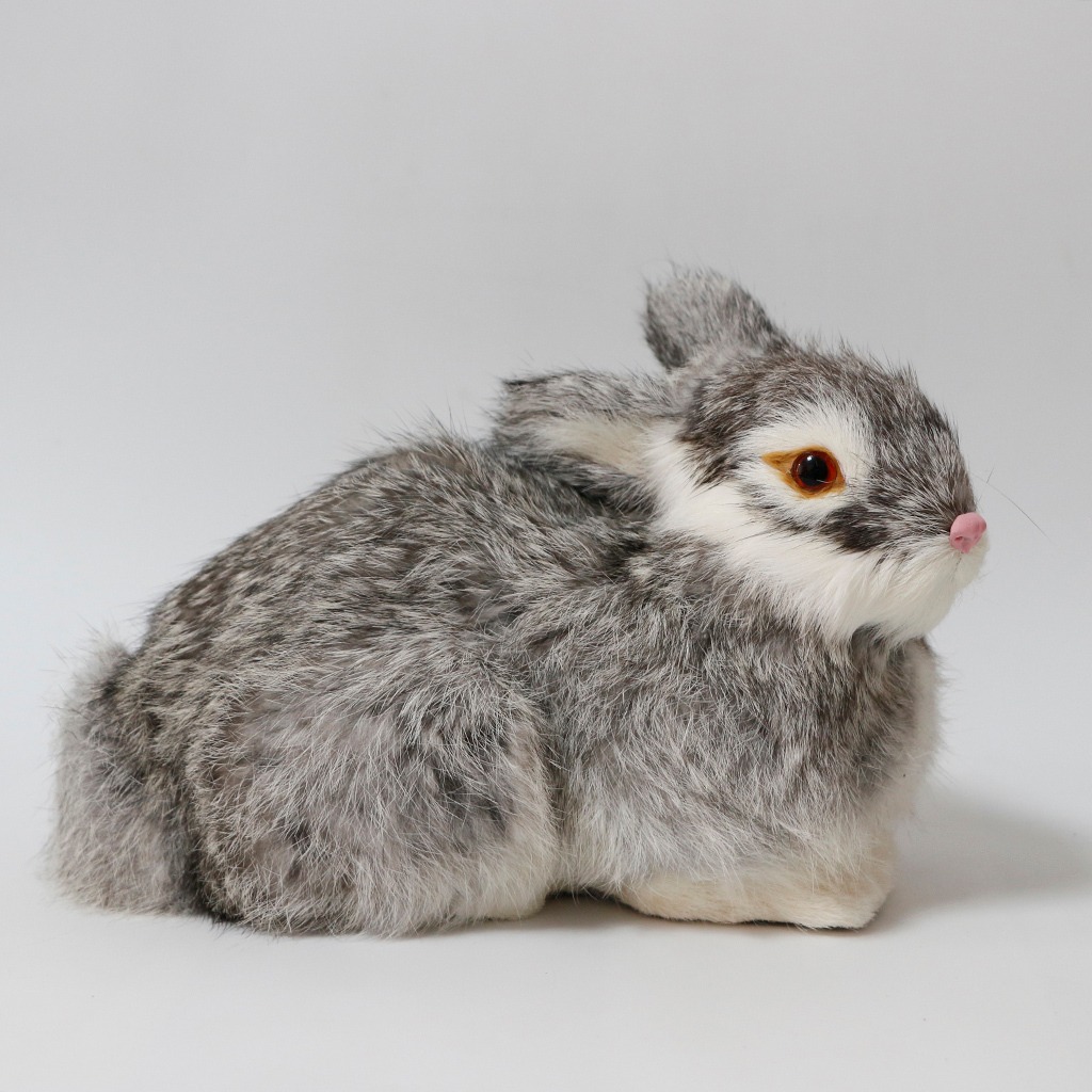 Pelúcia De Coelhos Realistas Modelo De Simulação 22cm - Imagem 12
