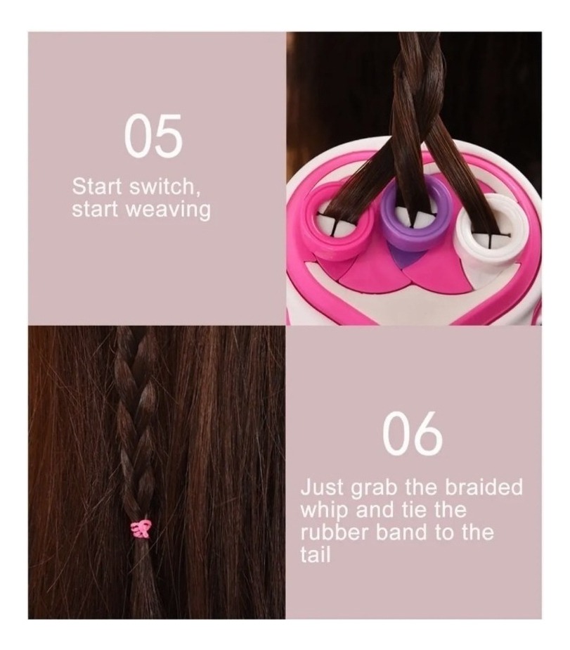 Cabelo Trançado Mágico Brinquedos Infantis Beleza Trança - Imagem 5