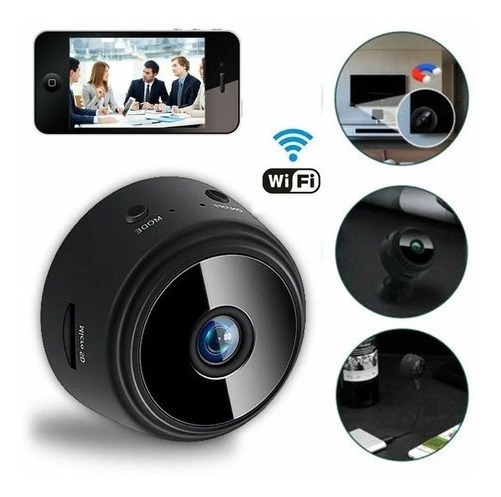 Mini Wifi Câmera Vigilância Cubo Longo Duração Hd 1080p