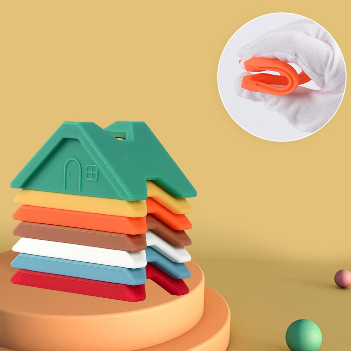 De Empilhamento De Silicone Criativos Pré-escolares Blocos - Imagem 27