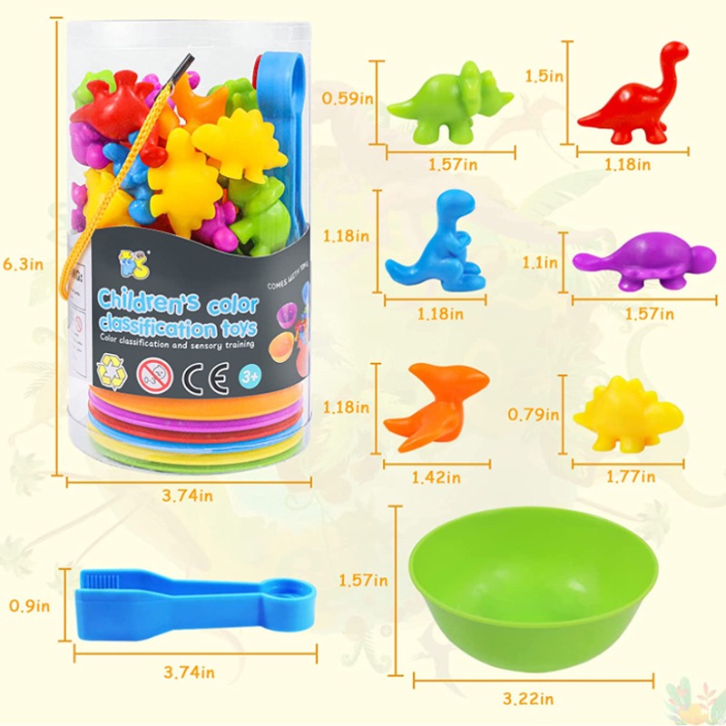 Conjunto De Brinquedos De Dinossauro Combinando, Atividades - Imagem 2