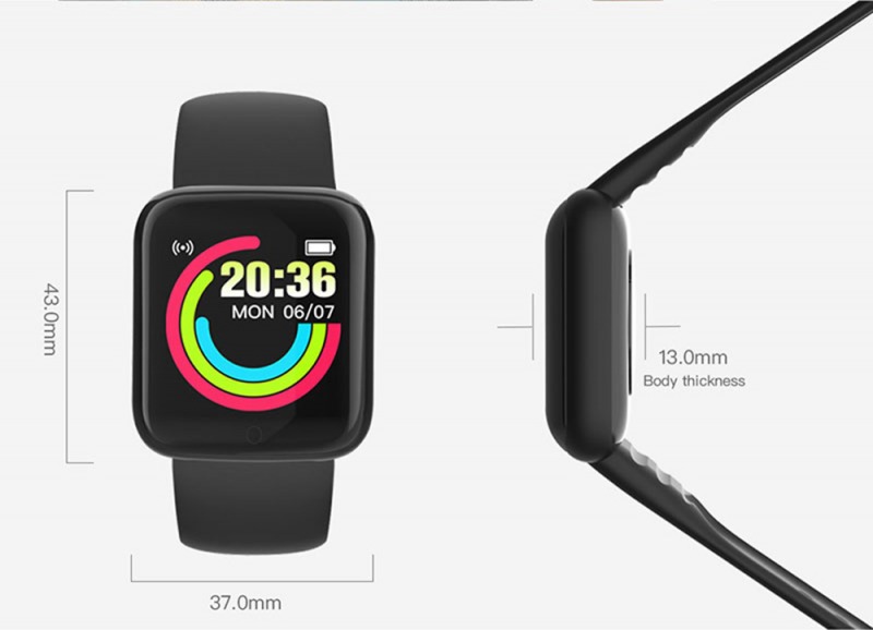 Relógio Digital Smartwatch Y68s+fone De Ouvido Bluetooth Y50 - Imagem 6