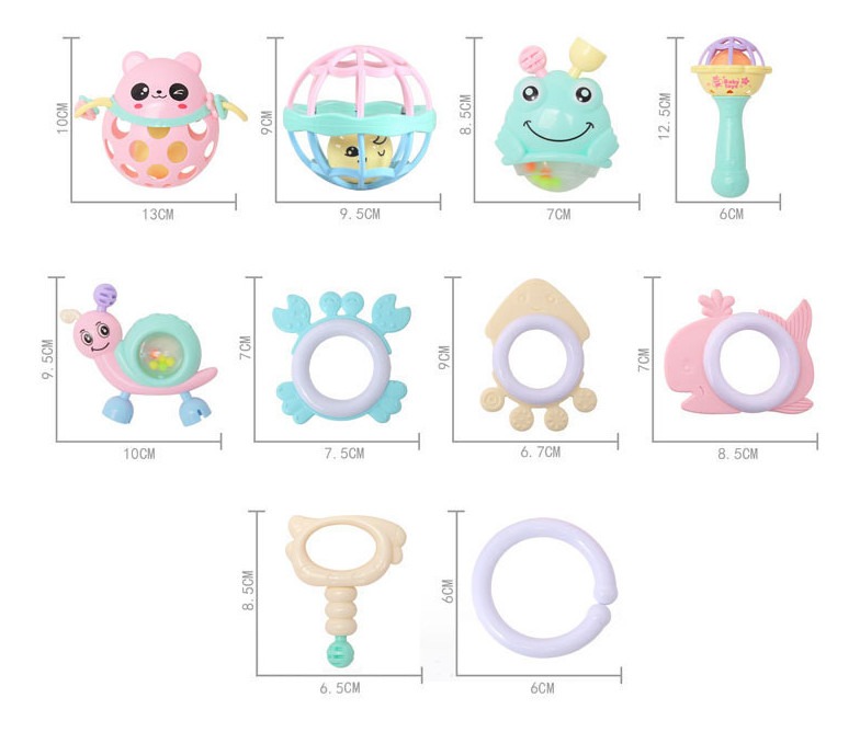 Conjunto De Brinquedos Educativos De Borracha Macia Baby Rat - Imagem 2