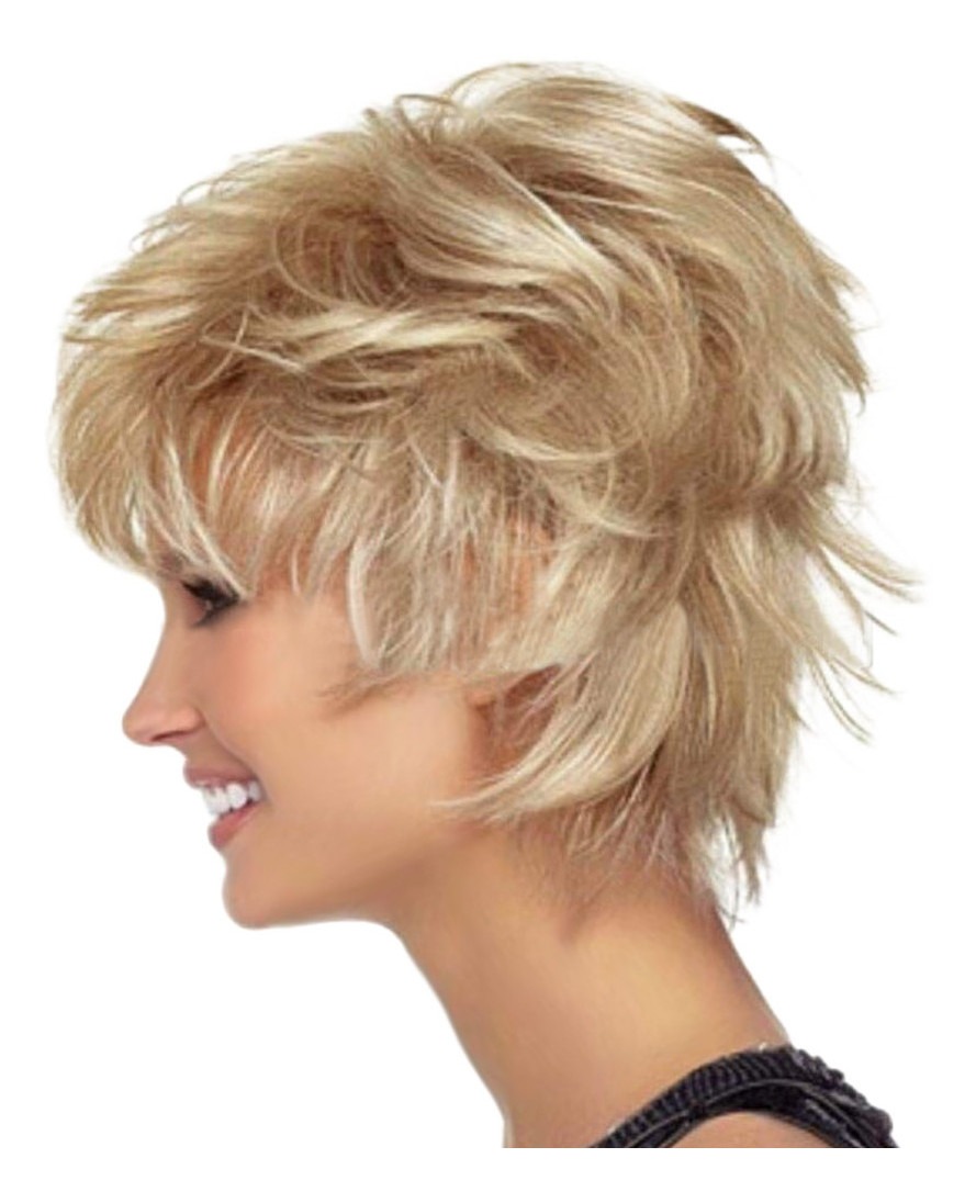 Peruca Cheia Franja Peruca Curta Peruca Curta Curly Estilo C - Imagem 4