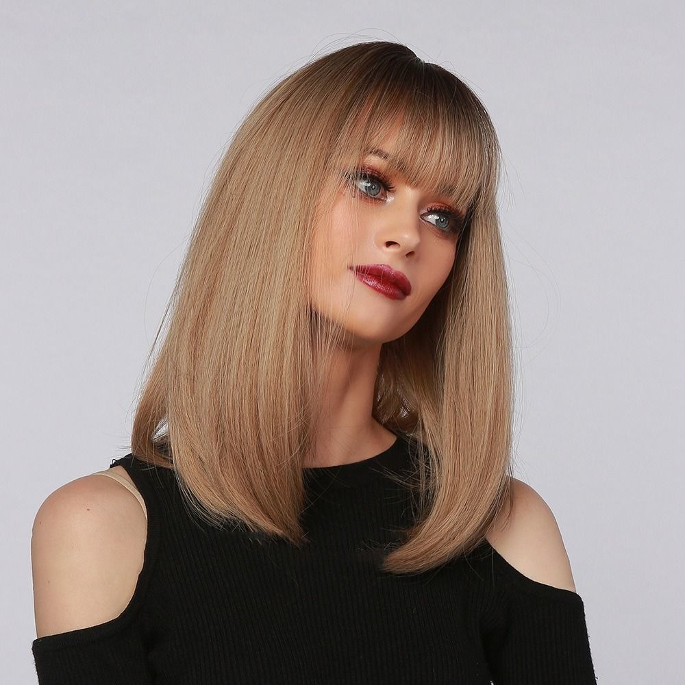 Cabelo Loiro Curto Perucas De Cabelo Curto Cabelo Liso Peruc - Imagem 5