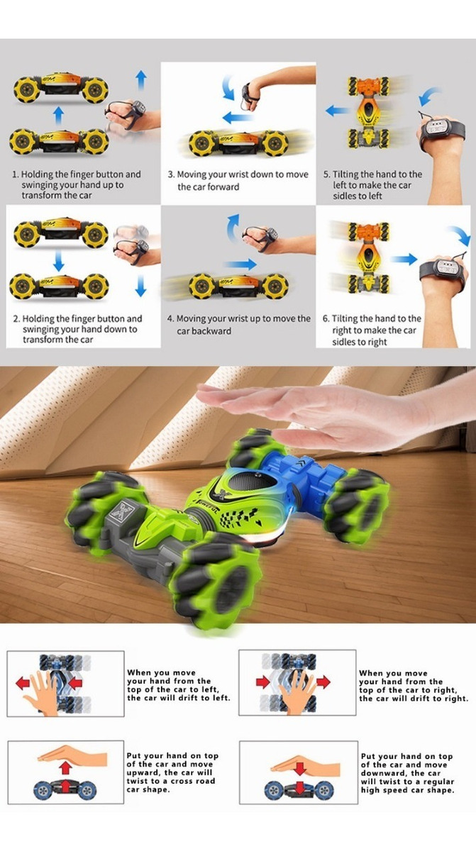 Carro De Brinquedo De Indução Por Gestos Mini Stunt Twist Ca - Imagem 11