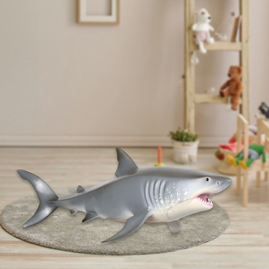 Ornamentos De Modelo De Tubarão Brinquedo Tubarão Branco - Imagem 5