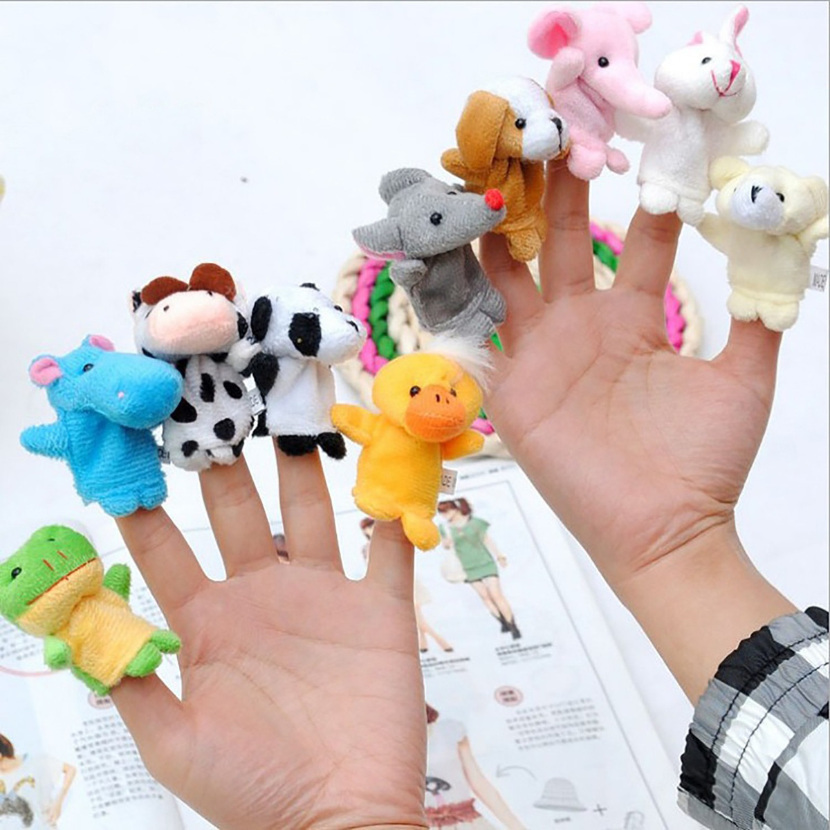 Bonecas De Dedo De Animais Pequenos Brinquedos Infantis Boni - Imagem 5