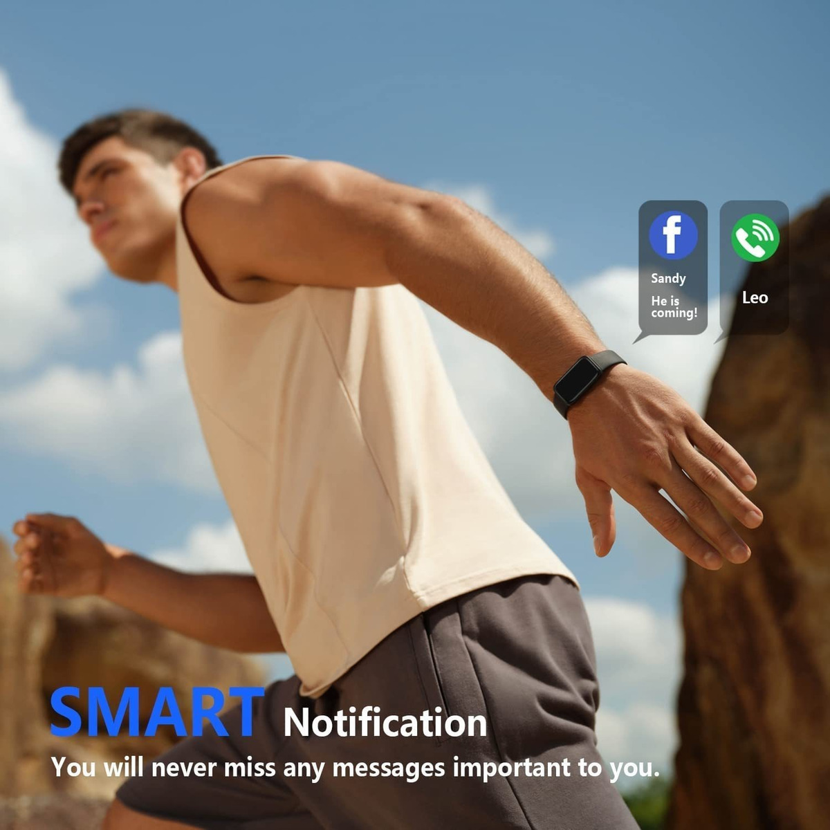 Fitness Tracker Smart Watch Spo2 Para Telefones Android E Io - Imagem 5