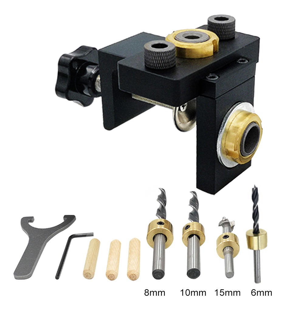 Doweling Jig Bolso Buraco Jig Kit Madeira Vertical Perfuraçã