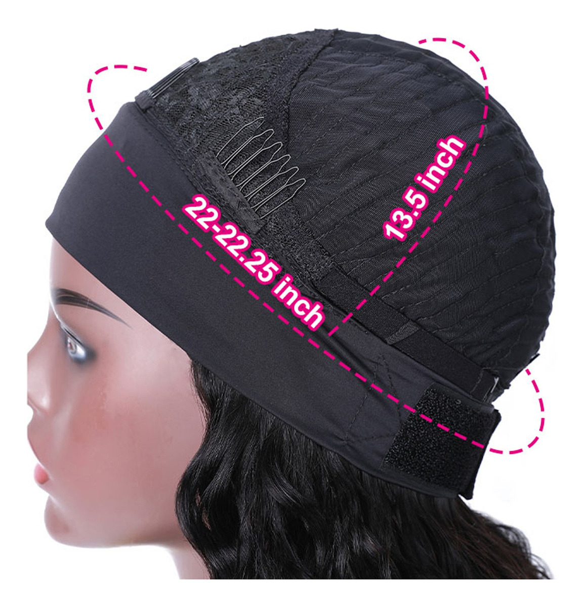 Peruca Headband Peruca De Cabelo Humano Encaracolado Nenhum - Imagem 13
