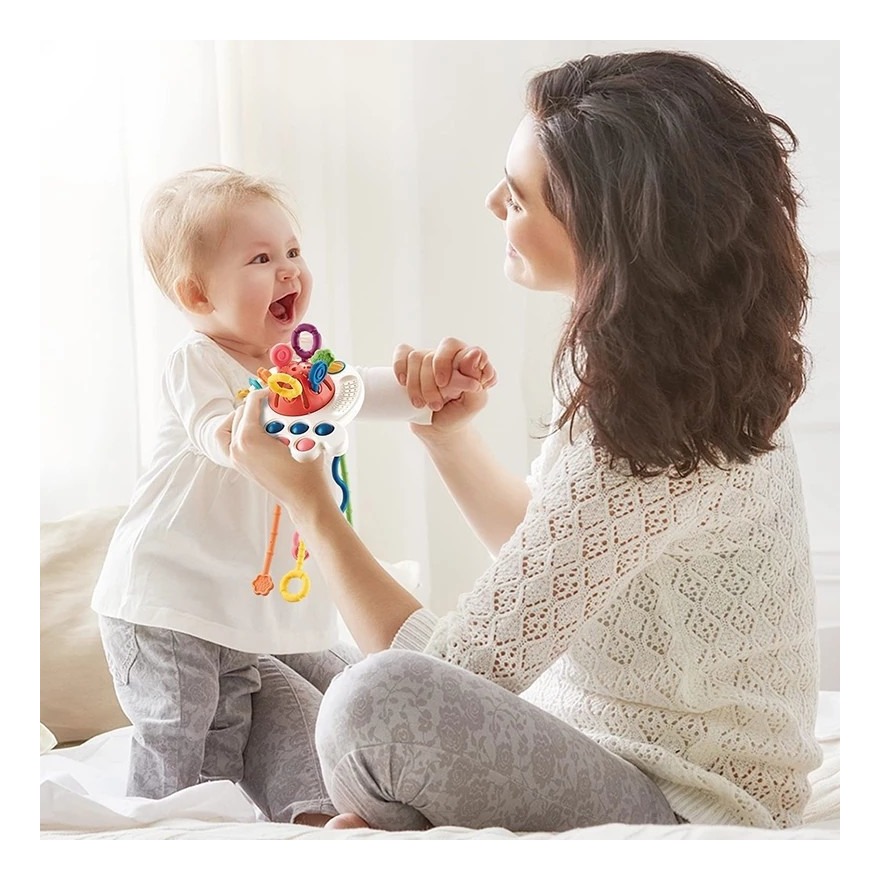 Brinquedo Sensorial Para Bebê Com Cordão De Mão Divertido 4 - Imagem 7