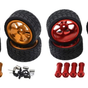 Pneus De Carro 8pcs 1/14 Rc, Pneus Para Wltoys 144001 Com 12