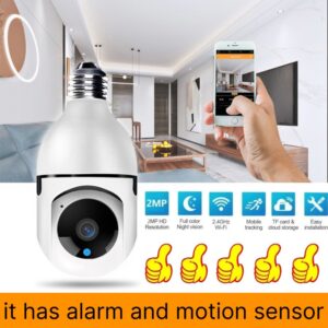 Visão Noturna Completa De Wifi Hd Da Lâmpada Da Câmera, Moni