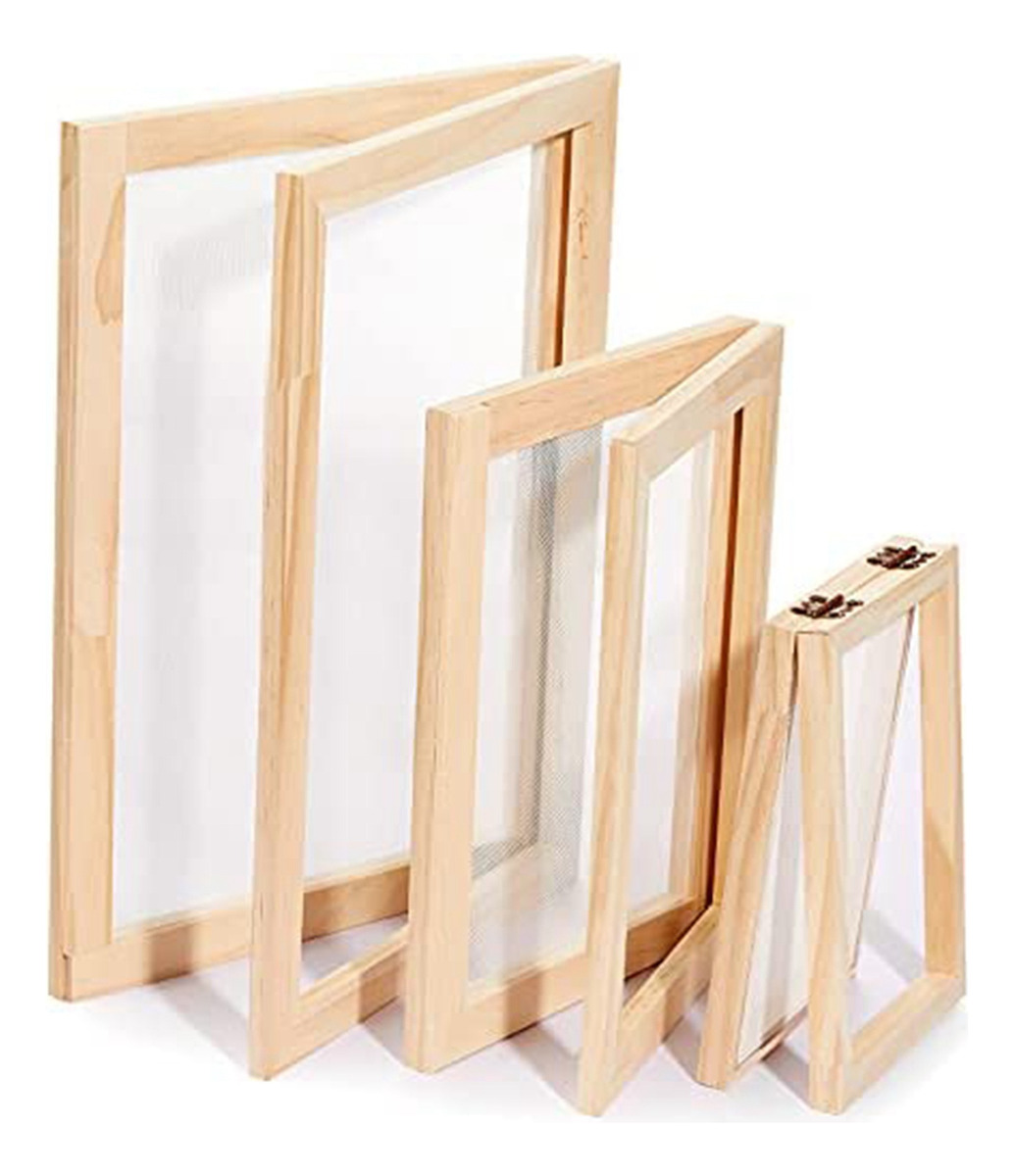 Kit De Tela Para Fabricação De Moldes De Papel De Madeira De