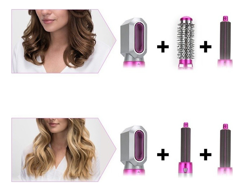Portátil Profissional Alisar Secador Cabelo Escova Ondular - Imagem 5