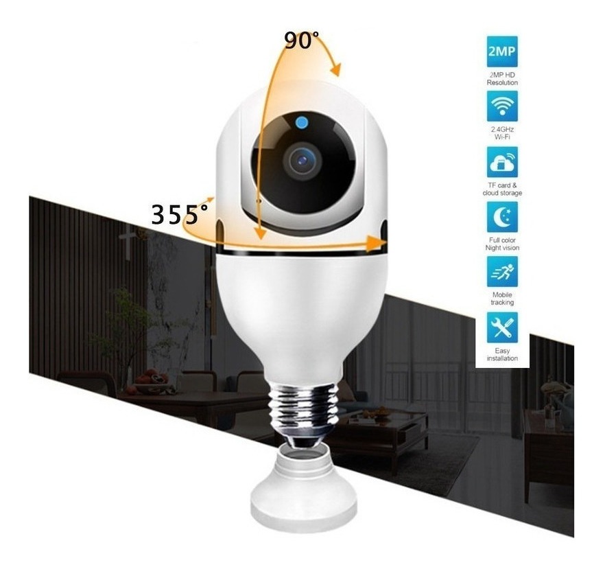 Câmera Lampada Espia Câmera Intelbras Câmera Wifi Externa