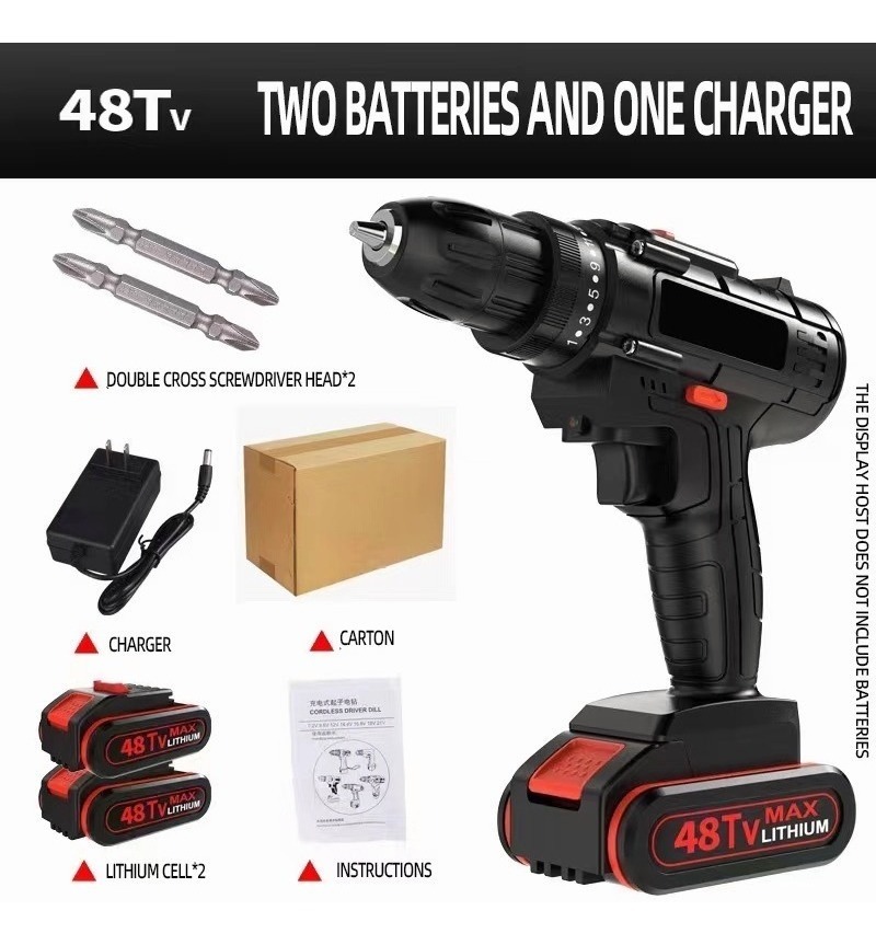 Furadeira Impacto Profissional Furadeiras 48v 2 Baterias