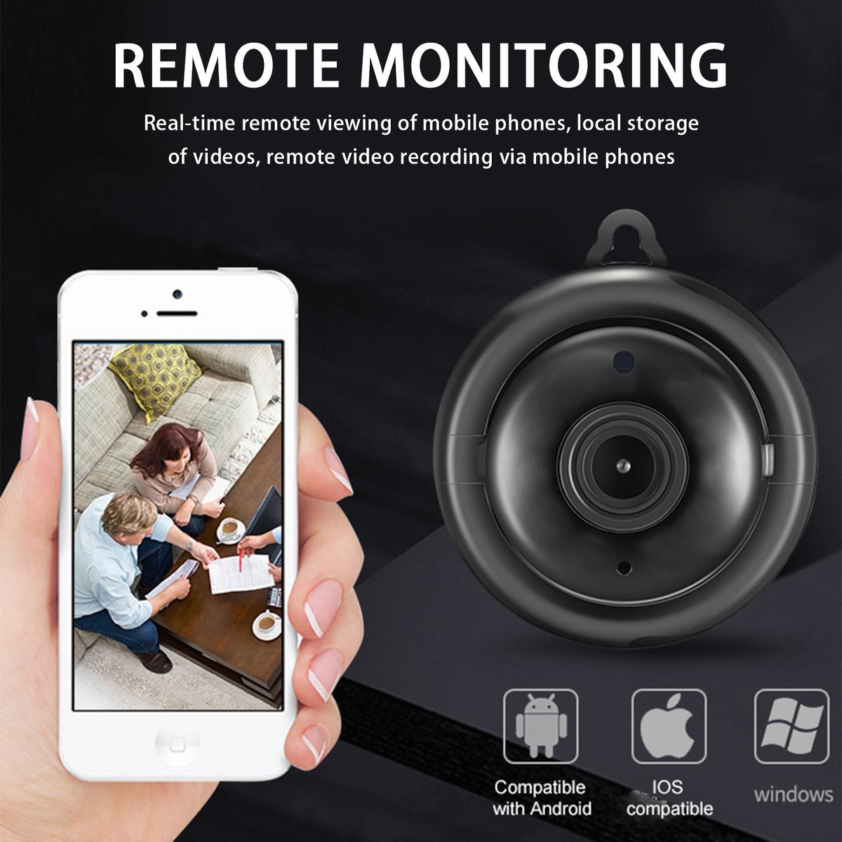 Mini Câmera Ip Wifi Conexão V380 Hd 1080p Infravermelho - Imagem 7