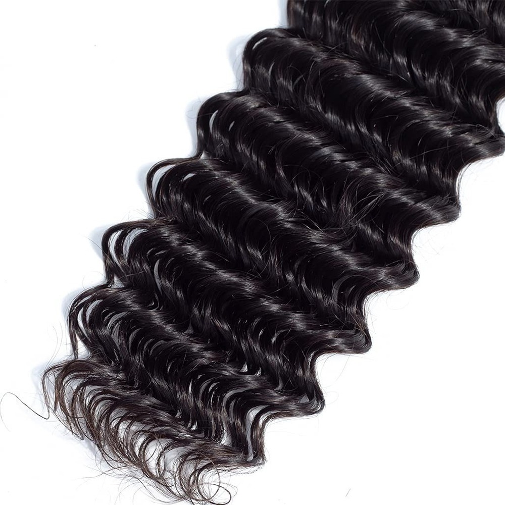 Pacote Virgem Peruca Do Cabelo Humano Cachos De 65cm Preto - Imagem 6