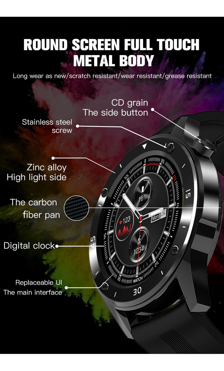 Bluetooth F22s Sport Smart Relógios Pressão Arterial - Imagem 3