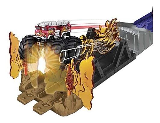 Conjunto De Brinquedos Hot Wheels Monster Trucks Fogo Atravé - Imagem 5