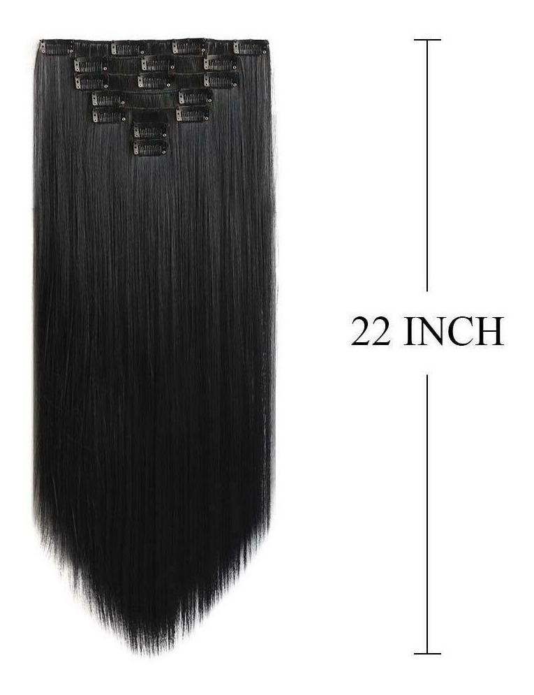 7 Conjuntos De Perucas Femininas De Cabelo Comprido - Imagem 3