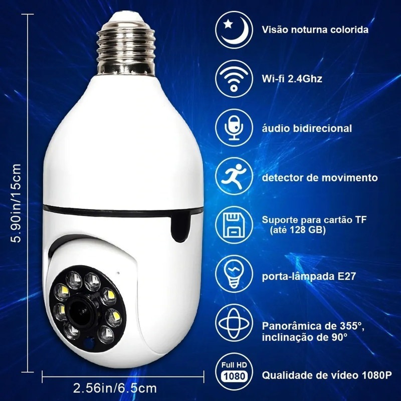 Segurança Camera Externa Camera Espia Wifi Hd 1080p - Imagem 9