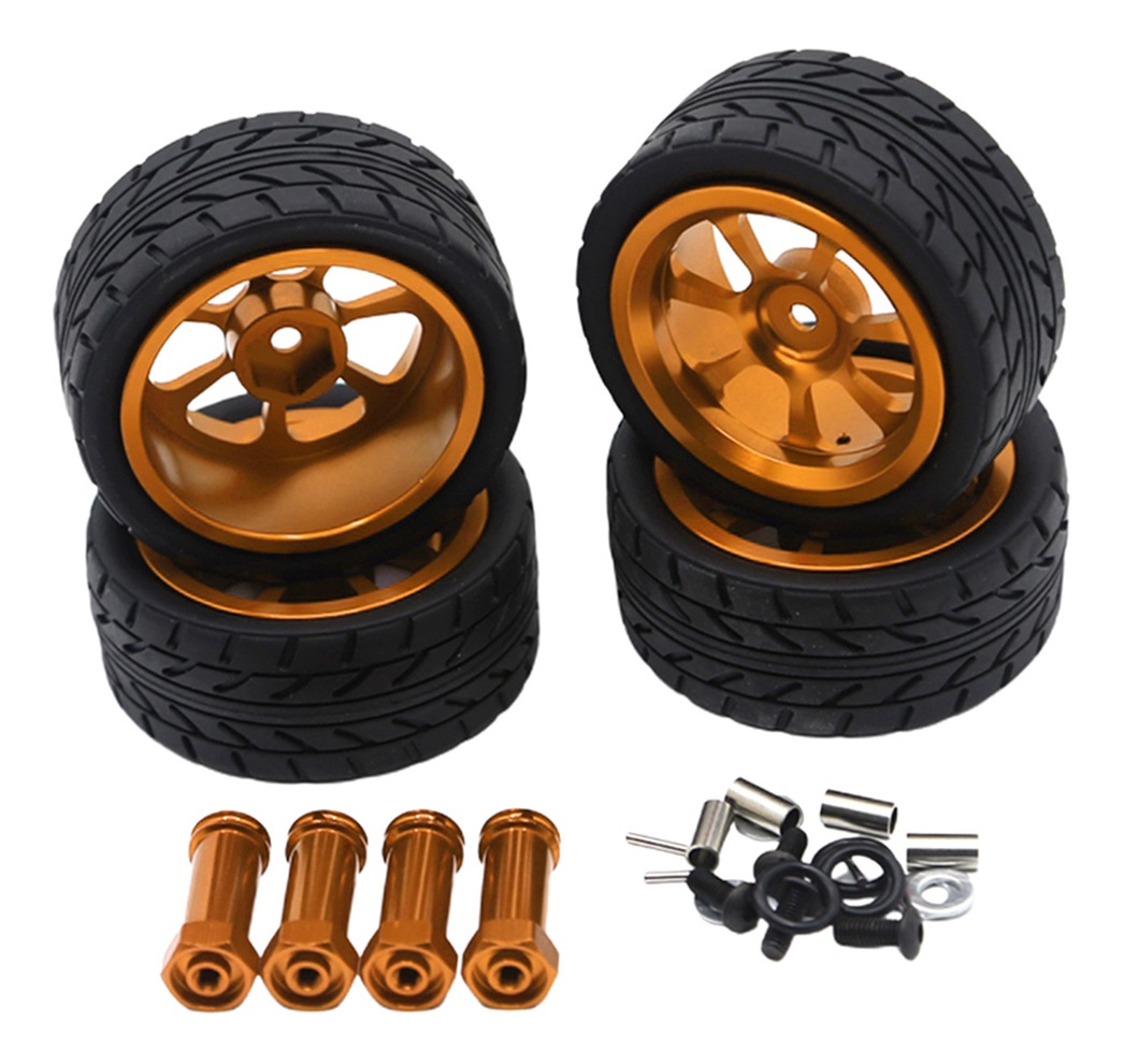 4 Peças 1/14 Rc Car Pneus & Para Wltoys 144001 Com 12mm - Imagem 2
