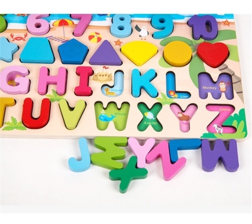 Lazhu Brinquedos De Madeira Montessori, Placa De Pesca, - Imagem 5