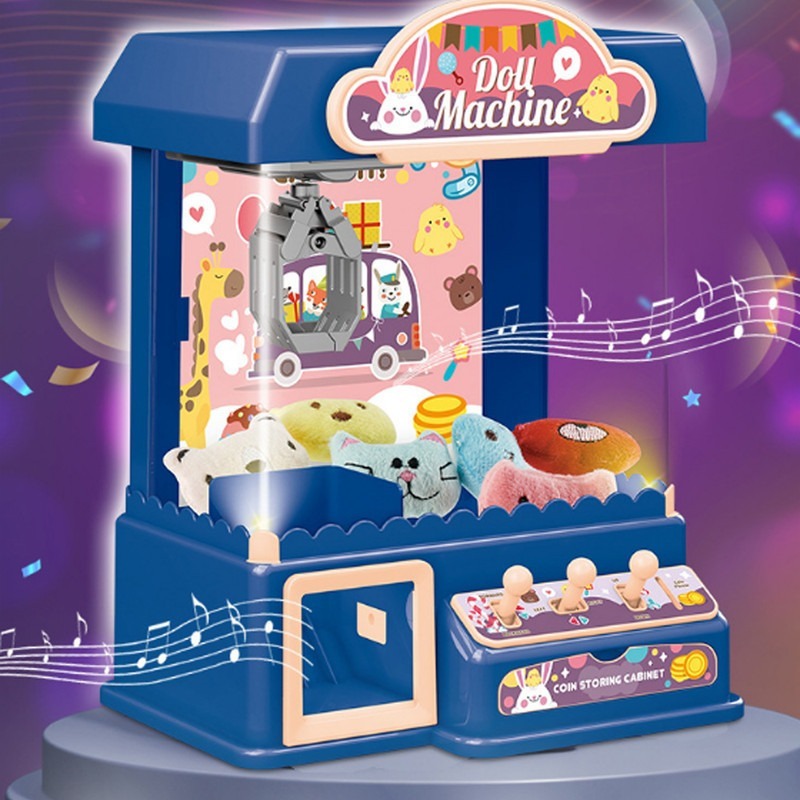 Maquina Garra Brinquedo + 10 Pelúcias Boneca De Pelúcia - Imagem 6