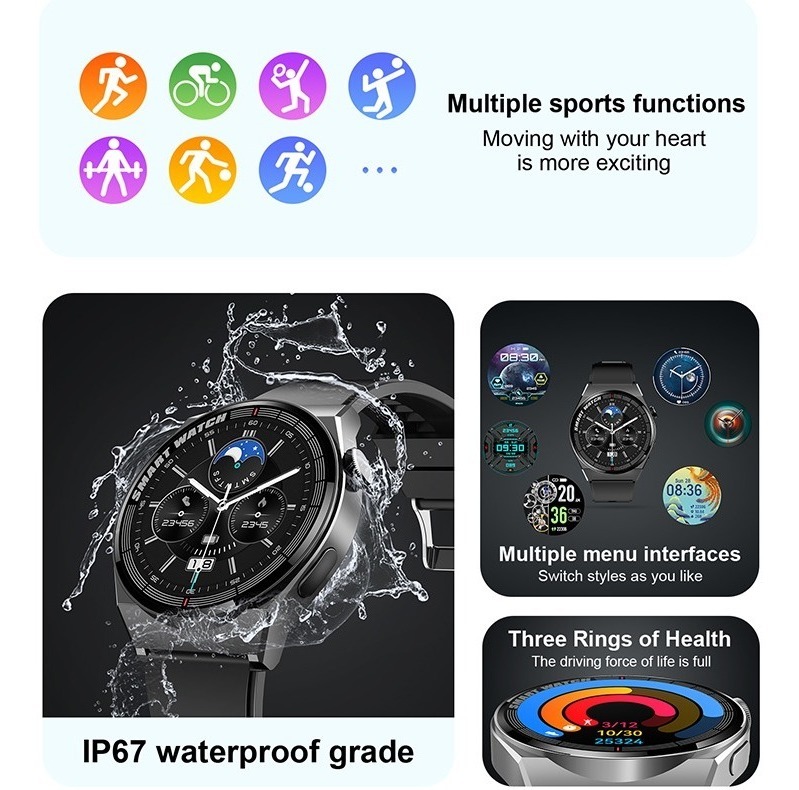 Smartwatch Masculino Bluetooth Call Waterproof Sport Smart W - Imagem 4