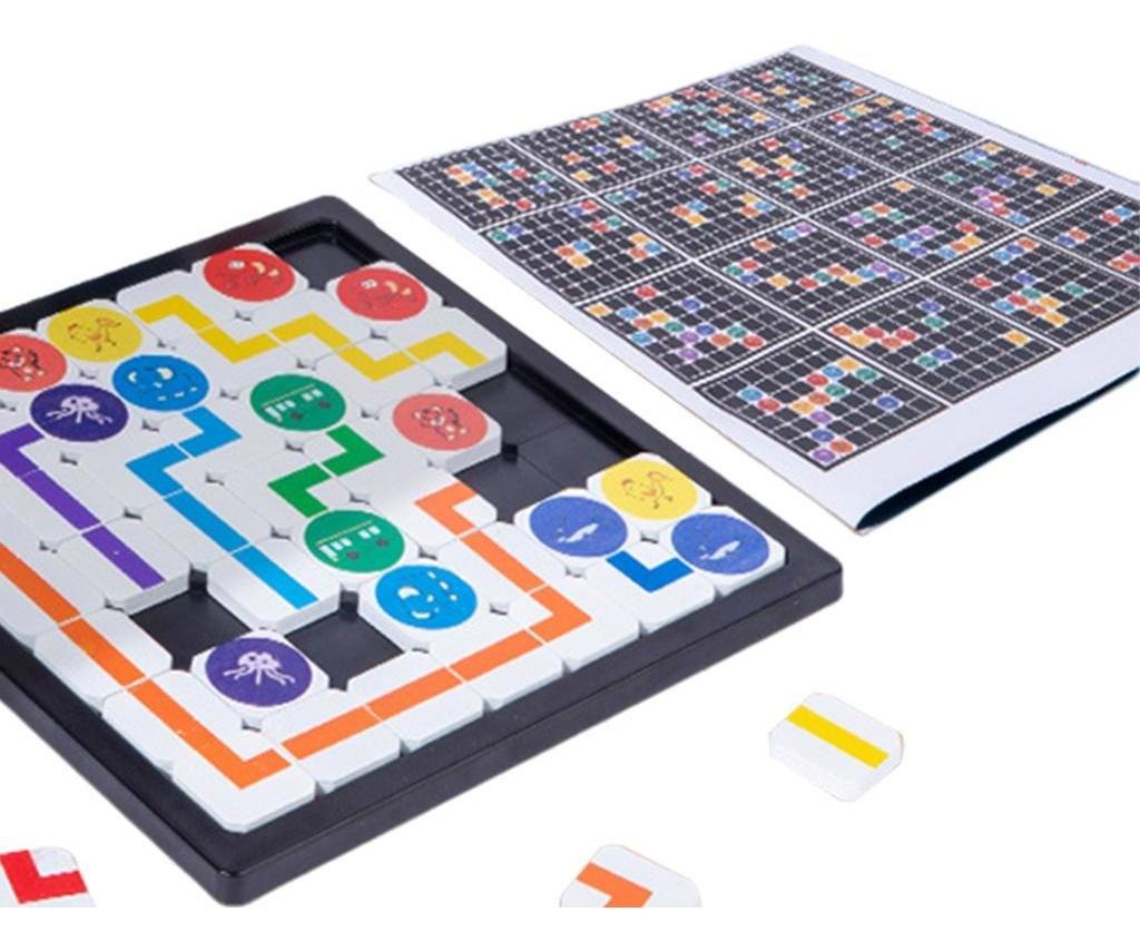 Jogo De Correspondência De Rota De Madeira Brinquedos De - Imagem 9