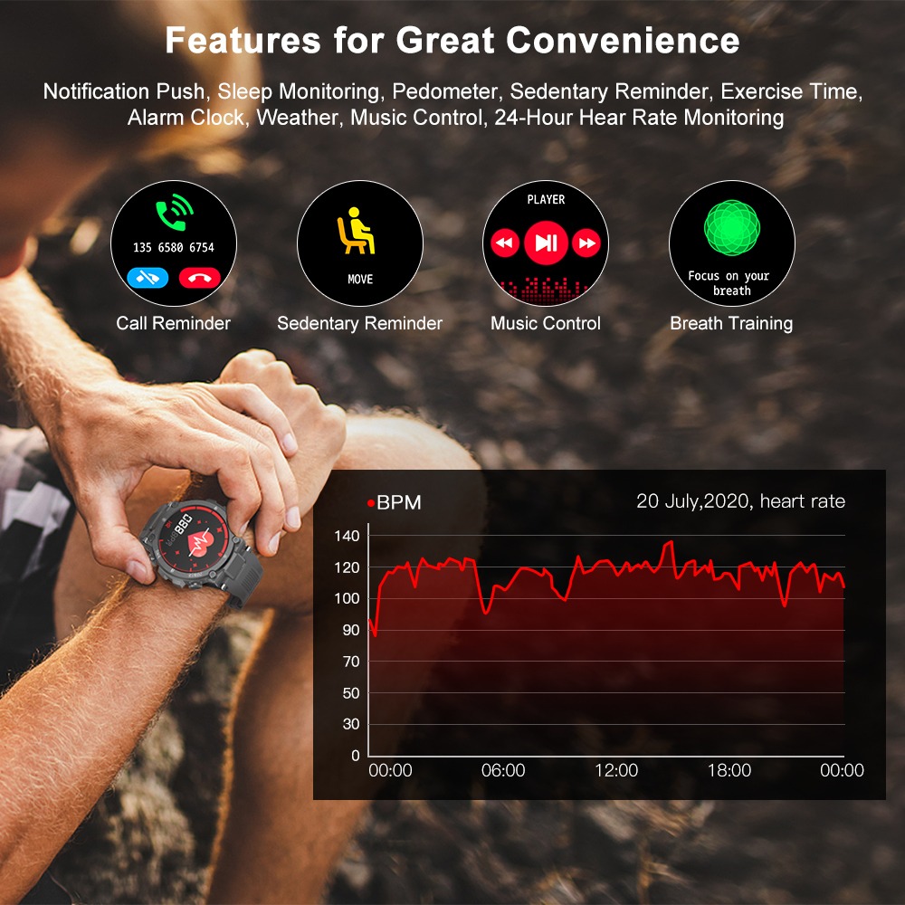 Smartwatch Para Esportes Ao Ar Livre Lokmat Raptor - Imagem 3