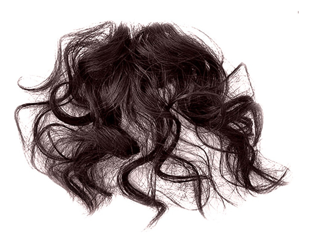 Peruca De Extensão De Cabelo Falso Cacheado Natural E Fofo