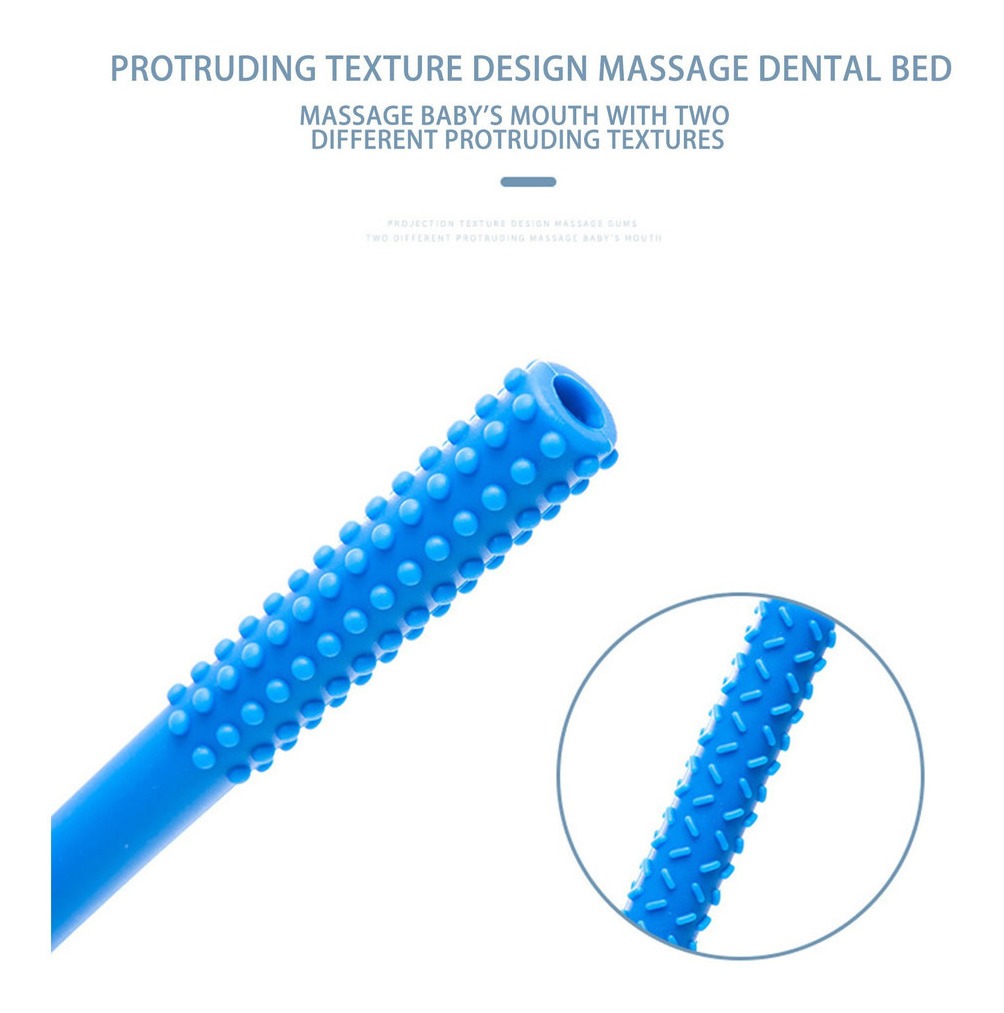 Z Bebê Silicone Oco Dentição Tubo Bebê Mastigar Brinquedo An - Imagem 9