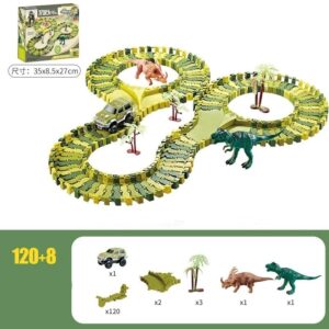 Kit 120 Pista De Carrinhos De Brinquedo Infantil Dinossauro