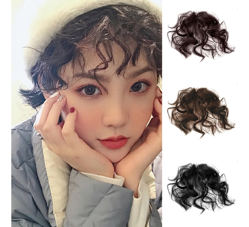 Peruca De Extensão De Cabelo Falso Cacheado Natural E Fofo - Imagem 2